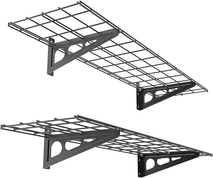FLEXIMOUNTS 2-Pack 1x4ft 12-inch-by-48-inch Wall Shelf Garage Storage Rack Wall by FLEXIMOUNTS