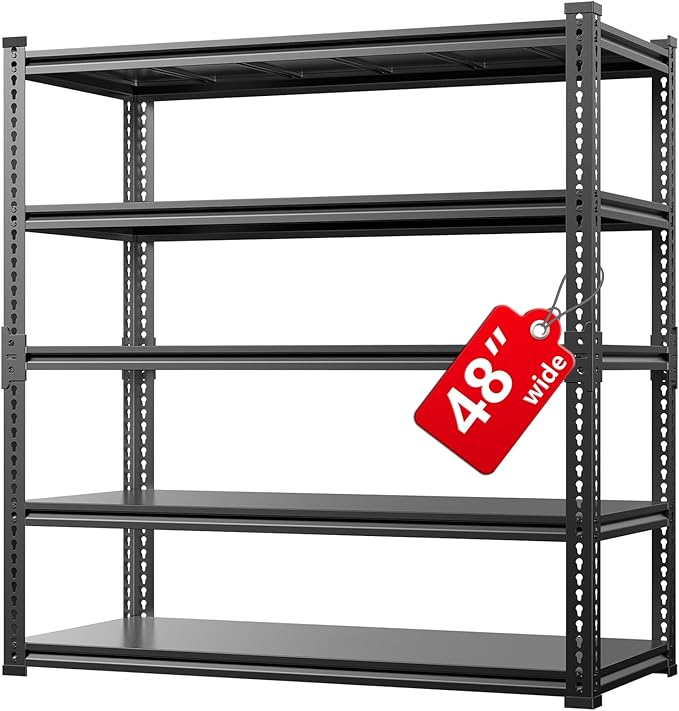 Garage Shelving, Boltless Assembly, Adjustable Large Garage Storage Shelves by Lauxery