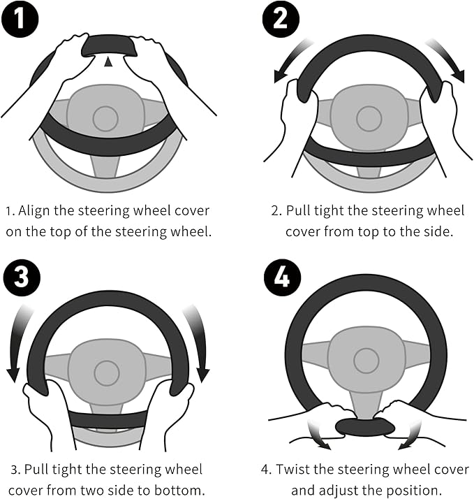 Soft Car Steering Wheel Cover for Sedan, Warm Luxury Velvet, Anti Slip - Image 9