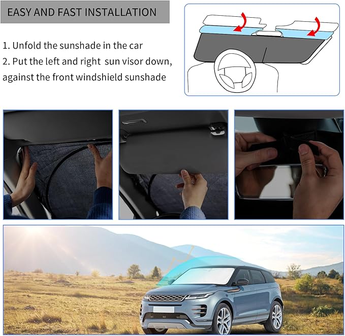 INSAUTO for Highlander Car Windshield Cover Windshield Sun Shade for Toyota - Image 5