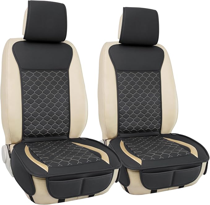 Elantrip 2PCs Front Car Seat Covers Leather Car Seat Protector Universal fit - Image 2
