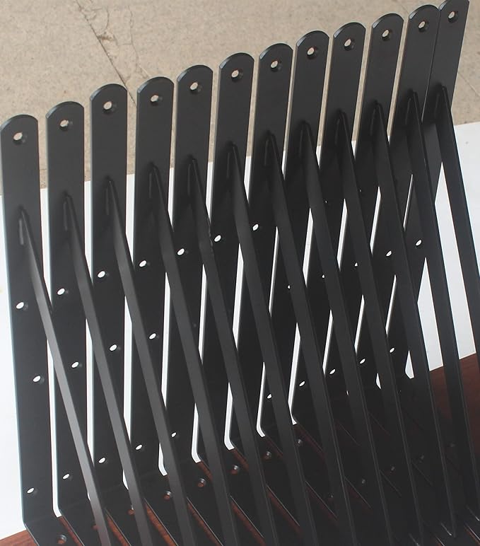 32 Pack L14 x H 10" Black Heavy Duty Shelf Brackets - Image 5