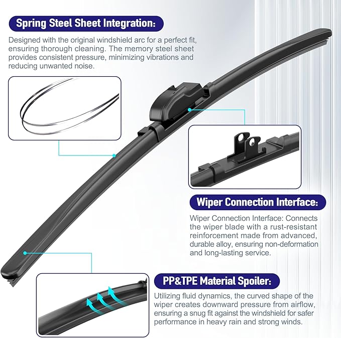 AJK Wiper Blades for Mazda CX-70 2025, 2 Piece All Weather OEM Quality - Image 4