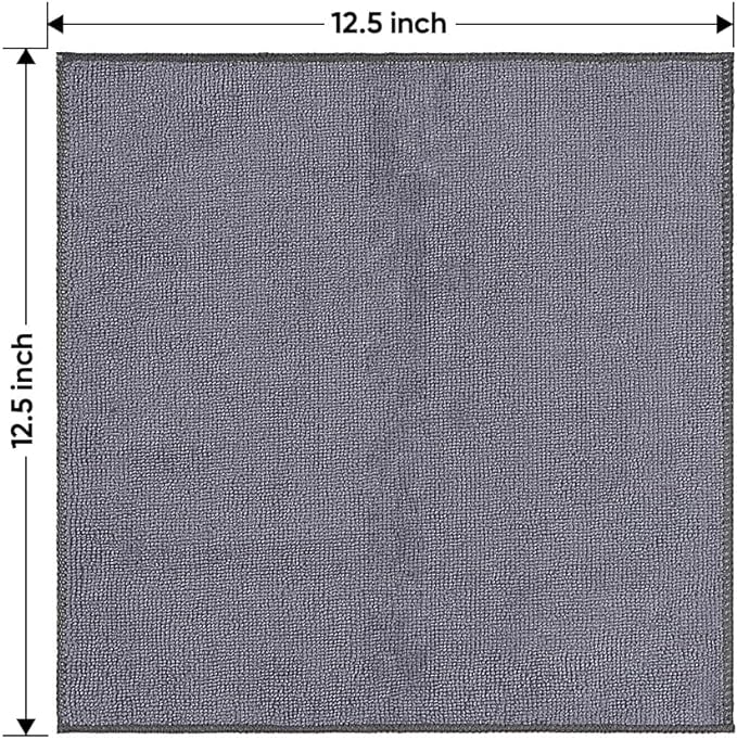 HOMEXCEL Microfiber Cleaning Cloth 12 Pack, 12.5 x 12.5 inch Microfiber Towels - Image 7