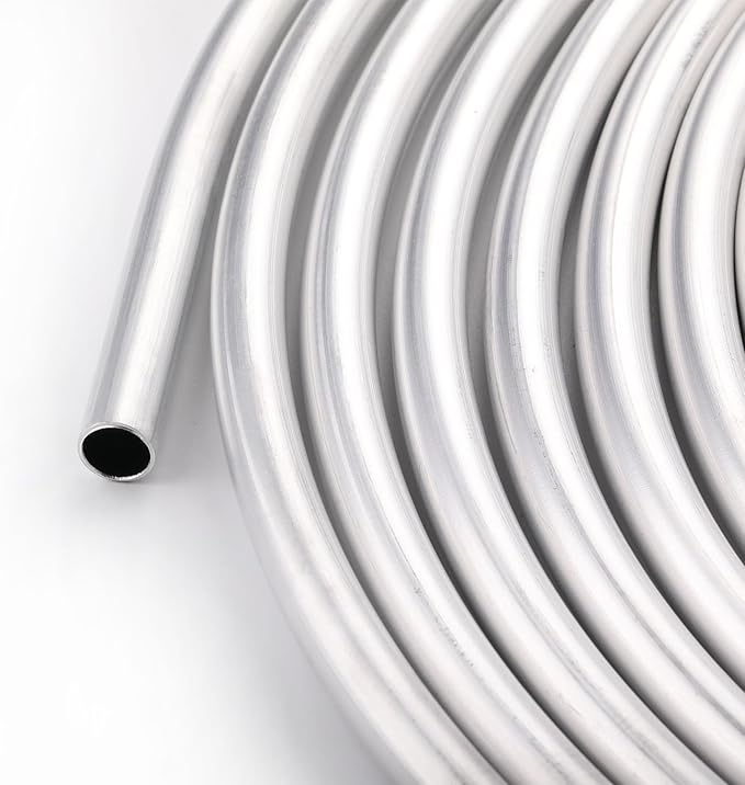 5/8" OD Aluminum Hard Fuel Line Hardline Tube Tubing Coil 16 Feet Roll - Image 3