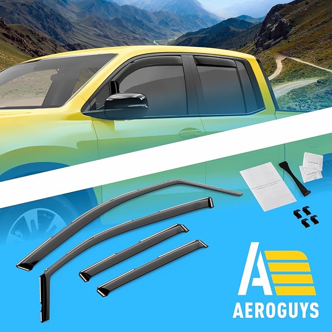 Extra Durable Window Deflectors in-Channel Window Visors Rain Guards Fit - Image 8