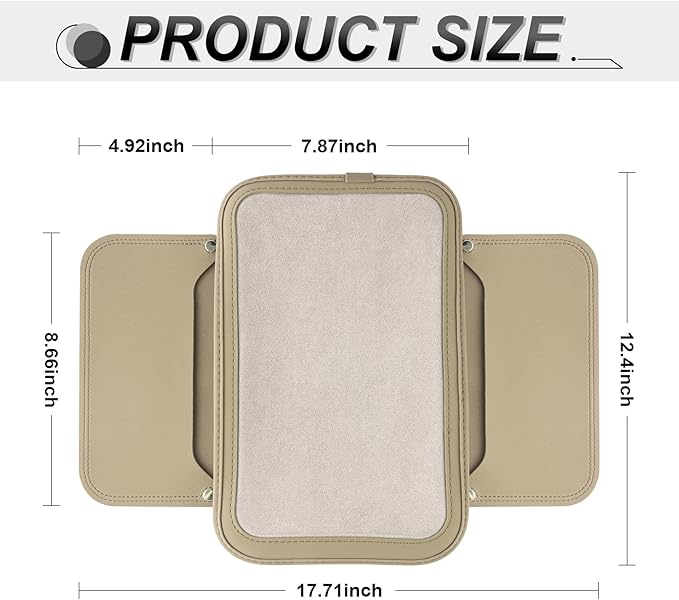 SINGARO Car Leather Center Console Cover - Image 2