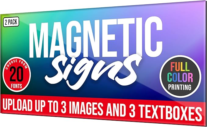 2 Pack, Personalized Magnetic Signs - Image 3