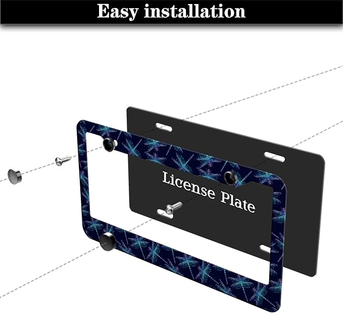 License Plate Frames Black Blue Automotive Exterior Accessories Beautiful - Image 7