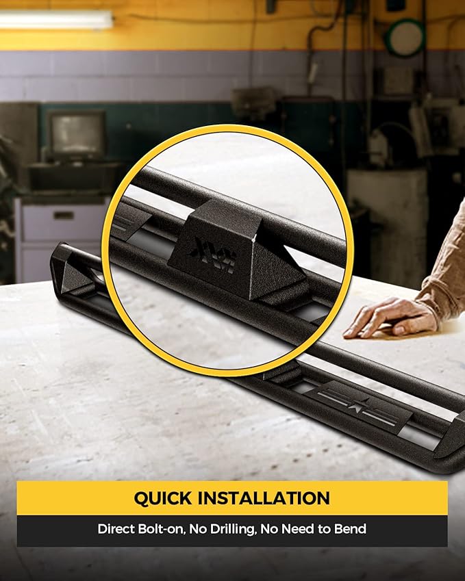 KYX Running Boards for 2005-2023 Toyota Tacoma Double Cab, Triple Tube Side - Image 4