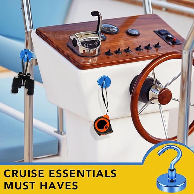 LOVIMAG Cruise Hits: 80LB Blue Magnetic Hooks, Door Magnets, Travel & - Image 4