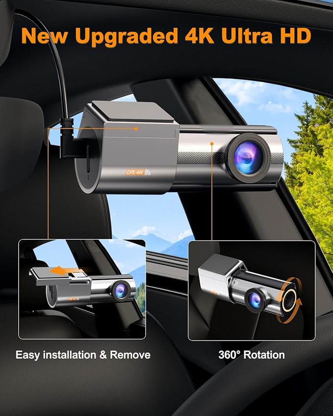 Dash Cam Front 4K, Built-in 5GHz WiFi - Image 5