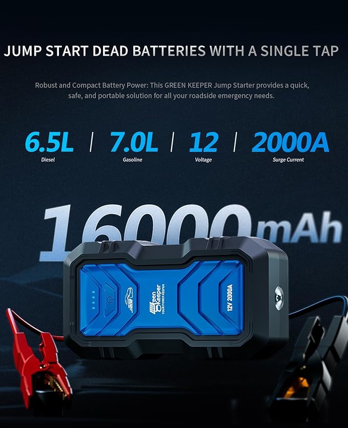 Portable Jump Starter 2000A Car Battery Jumper 12V Booster Engine Starter - Image 2