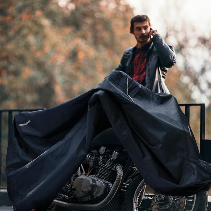 Waterproof Motorcycle Cover Outdoor, Motorbike Scooter Moped Rain Dust Cover - Image 6