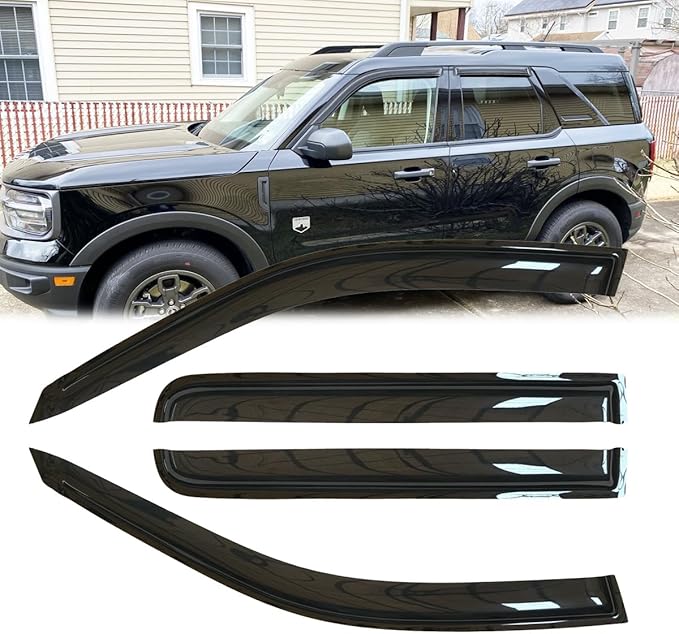 4pcs Original Outside Mount Style Window Rain Guards Durable Side Window Wind by Deebior