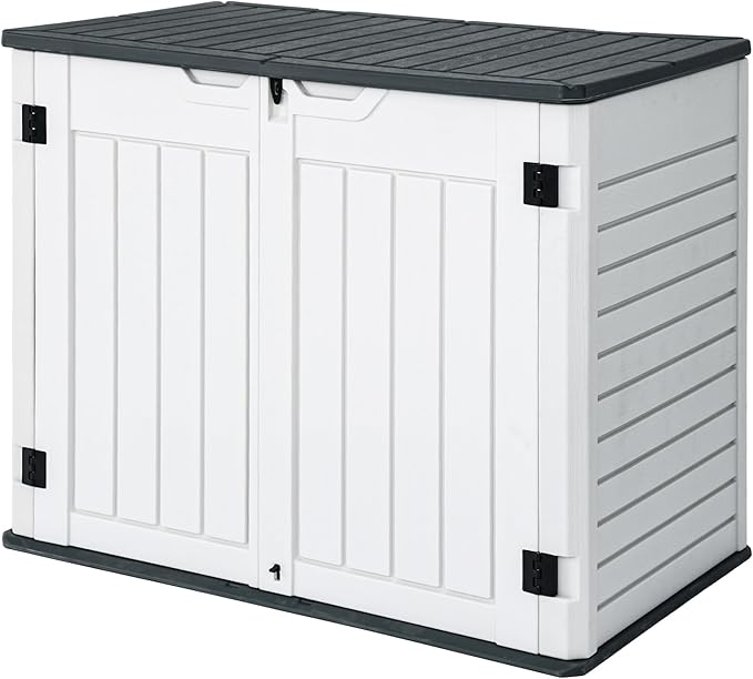 GOOBED Horizontal Shed with Padlock Latch, Outdoor Storage Shed by GOOBED
