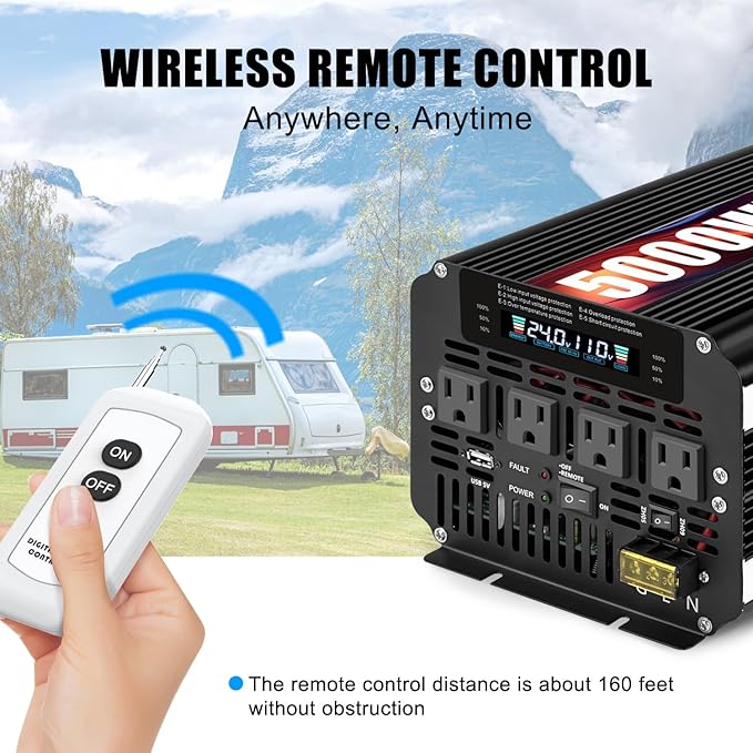 LVYUAN 5000 Watt Power Inverter 24V to 110V 120V - Image 5