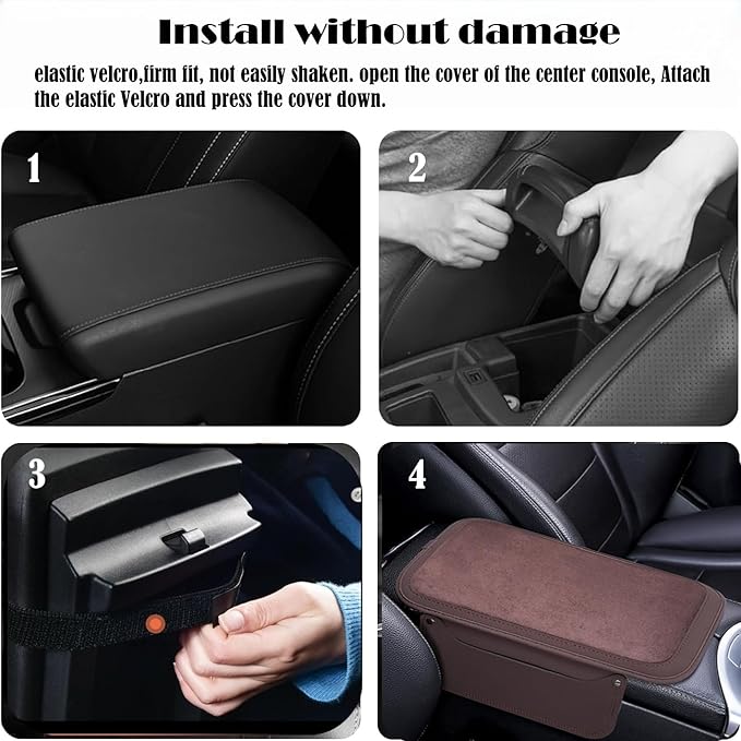 Arm Rest Cover for Car with 2 Storage Bags, Central Console Cover Armrest Pad - Image 7