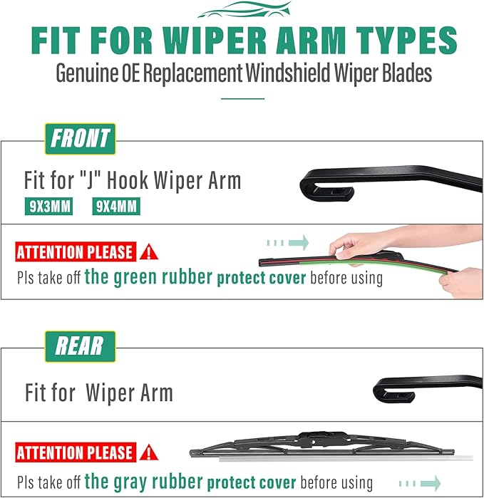 24" 16" 12" Windshield Wiper Blades Replacement - Image 8