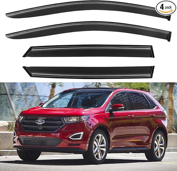 Window Visors Rain Guards Shield by YQAUTEC