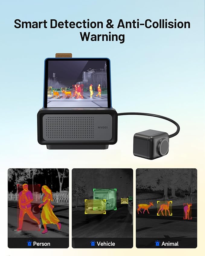 TOPDON NV001 Thermal Camera for Cars, Automotive Thermal Night Vision System - Image 4