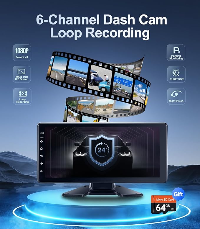 6-Channel Dash Cam 1080P Backup Camera System - Image 4