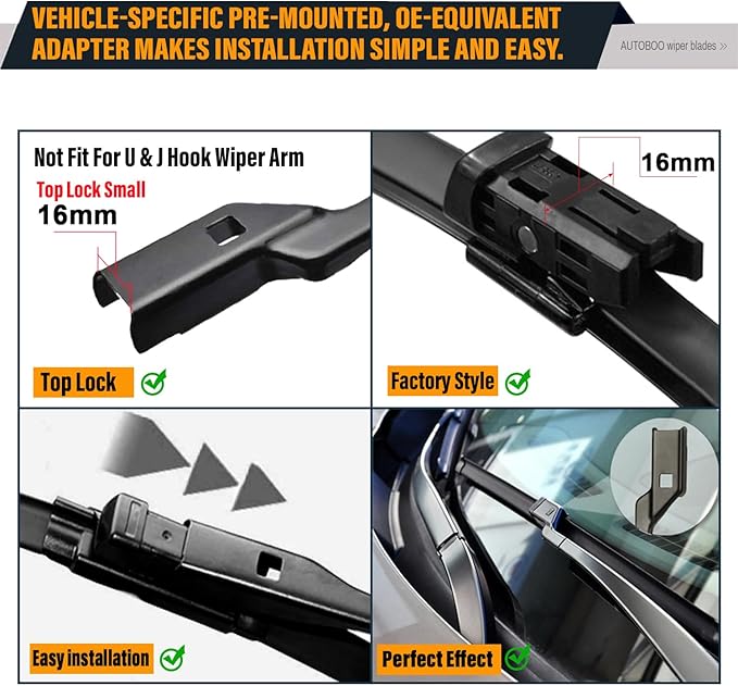 AUTOBOO 24"+19" Windshield Wipers Blades Replacement - Image 5