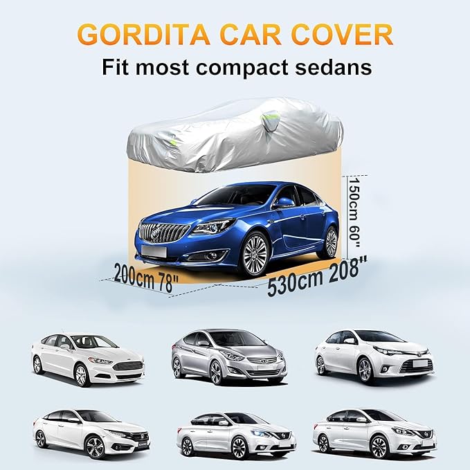 Waterproof Car Cover All Weather Snowproof UV Protection Windproof Outdoor Full - Image 3