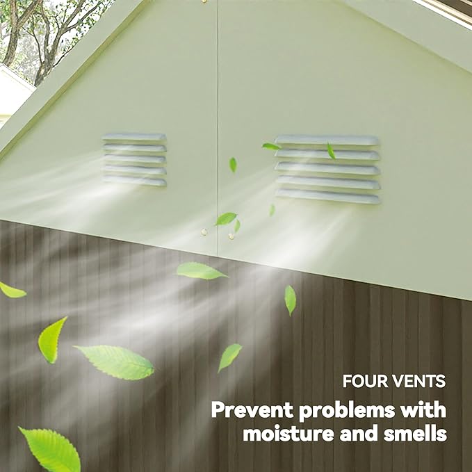 Outsunny 8' x 5.5' Outdoor Storage Shed, Metal Garden Shed - Image 5