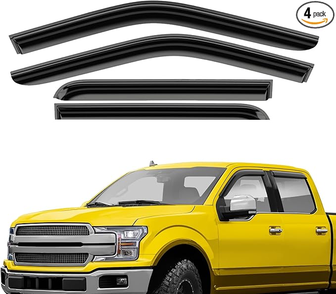 Extra Durable Window Deflectors Tape-On Window Visors Rain Guards Fit by AEROGUYSCustomfitrainguard