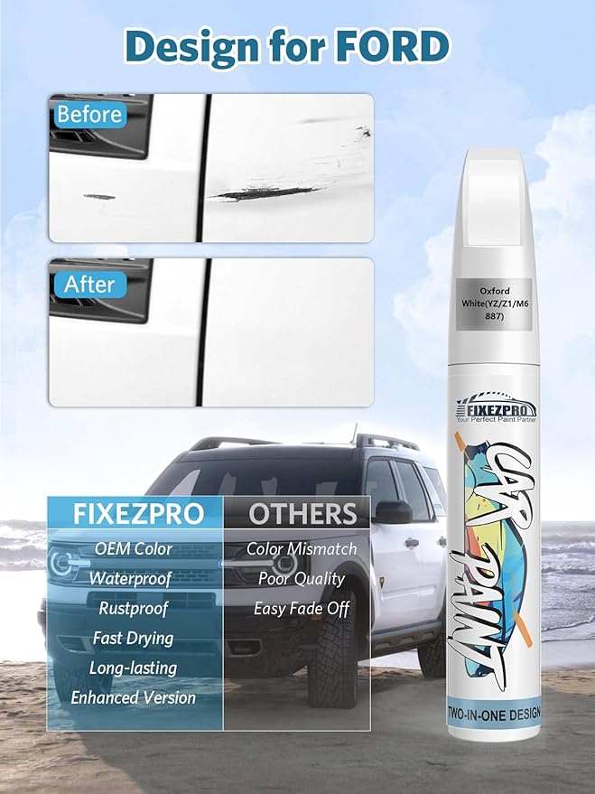 Race Red Touch Up Paint for Ford, Car Paint Scratch Repair Remover Pen Color - Image 2