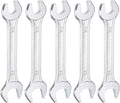 HARFINGTON 5pcs Double Open End Wrench 10mm x 15mm Metric 15 Degree Offset by HARFINGTON