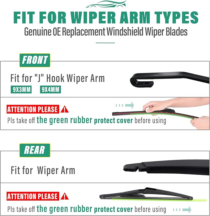 26" 17" 12" Windshield Wiper Blades Replacement - Image 8