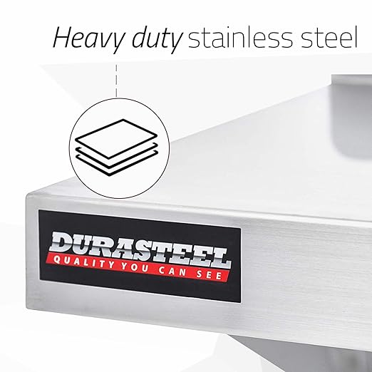 DuraSteel Stainless Steel Wall Mount Shelf 60" Wide x 14" Deep Commercial Grade - Image 5