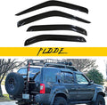 4 pcs Compatible with 2000-2004 Nissan Xterra Front+Rear Sun/Rain Guard Outside by PLDDE