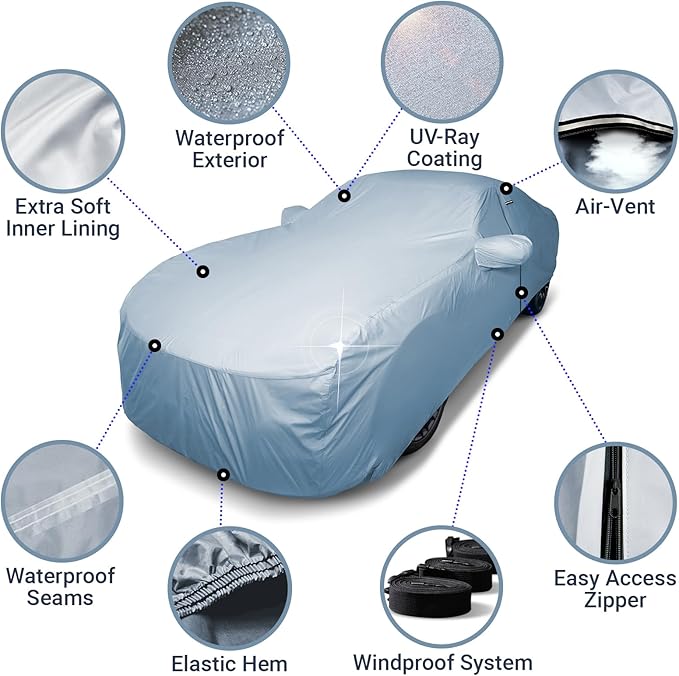 iCarCover Premium Car Cover for 1989-1994 Porsche 964 Heavy Duty Waterproof All - Image 6