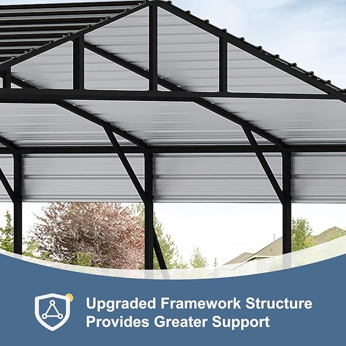 20x20 FT Metal Carport, Garage - Image 3