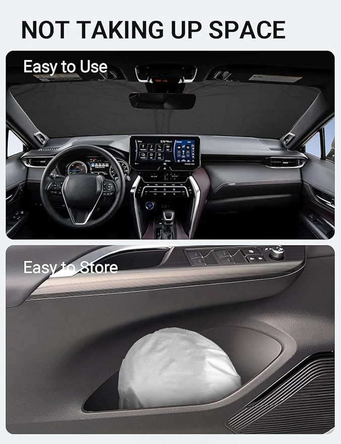 Proadsy for Toyota Venza 2021-2024 2025 Windshield Sun Shade 4-Layer Foldable - Image 9