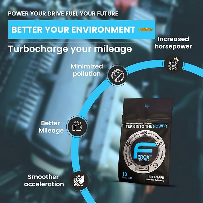 Ferox Fuel Additives | 10 Tabs for Car | Fuel System Cleaner for Gasoline & - Image 4