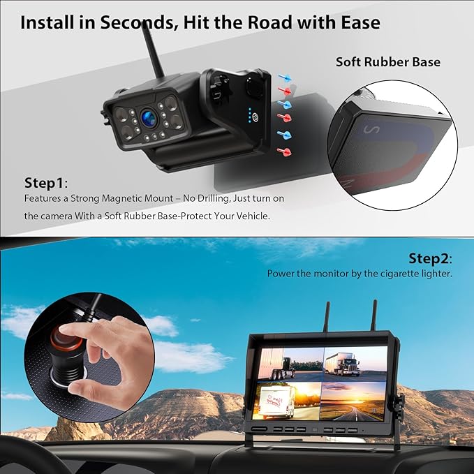 Magnetic Wireless Backup Camera: Portable Rechargeable Battery - Image 2