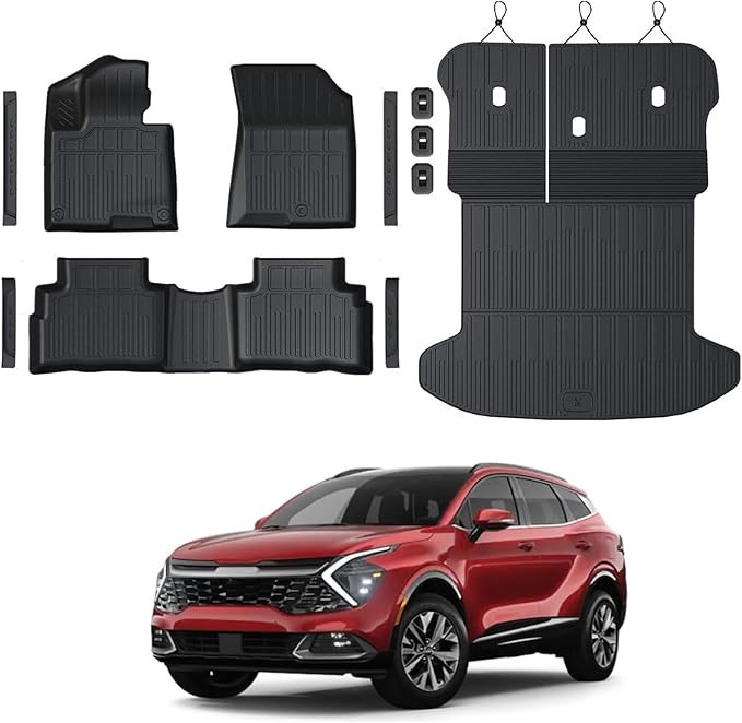 Floor Mats Set for 2023-2025 2026 Kia Sportage Gas, Full Coverage All Weather by GALVAGNITE