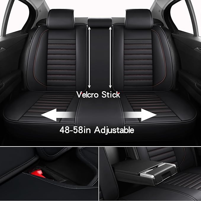 Car Seat Covers Full Set, 5 Seats Front Seat Cover and Back Seat Covers - Image 4
