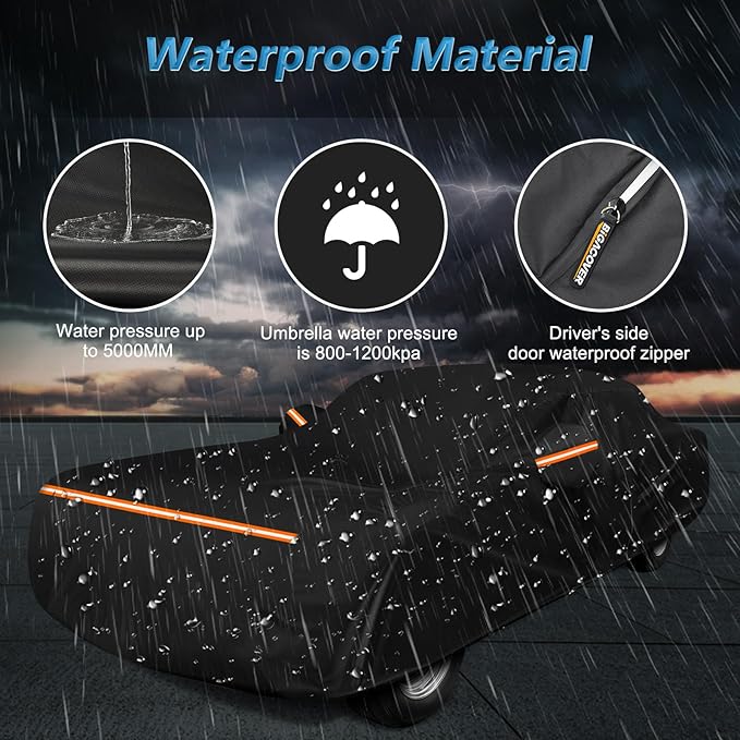 Car Cover for Ford Mustang 1964-1968, Waterproof 210D Oxford Cloth and Cotton - Image 5