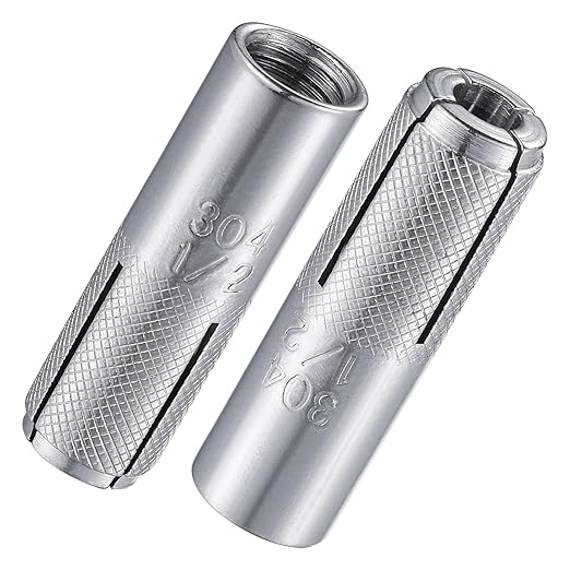 Wensilon 1/2"-13 Premium Stainless Steel Drop in Anchors Assortment, Knurled by Wensilon