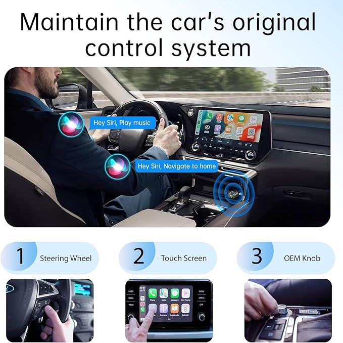 Wireless CarPlay Adapter for Apple iPhone 2025 Upgrade, Converts Factory Wired - Image 7