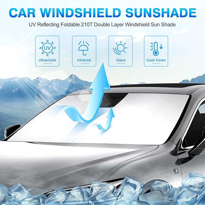 KUST Windshield Sun Shade for Lexus ES 2019-2024 2025 ES250 ES300h ES350 - Image 2