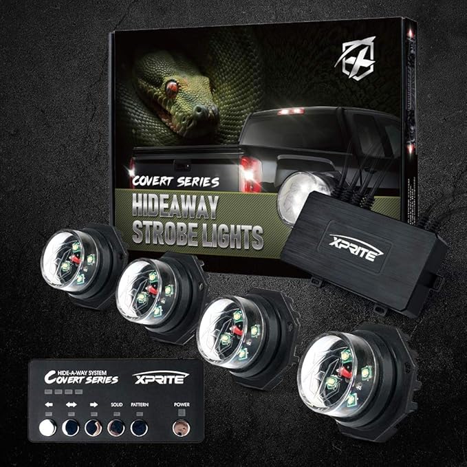 Xprite 4PCS LED Hideaway Strobe Lights Kit - Image 7