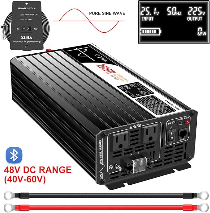 Xijia Pure sine Wave Inverter 2000W 48 Volt dc to 120 Volt ac Inverter rv - Image 3