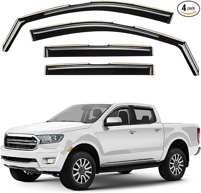 Window Deflectors Smoke Tinted in-Channel Side Window Vent Visor Deflectors by Unknown
