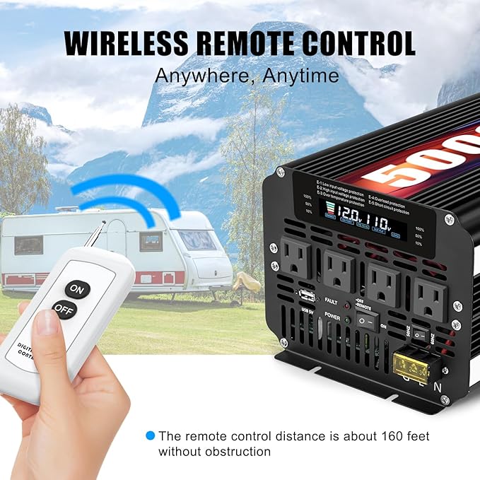 LVYUAN 5000 Watt Power Inverter 12V to 110V 120V - Image 4